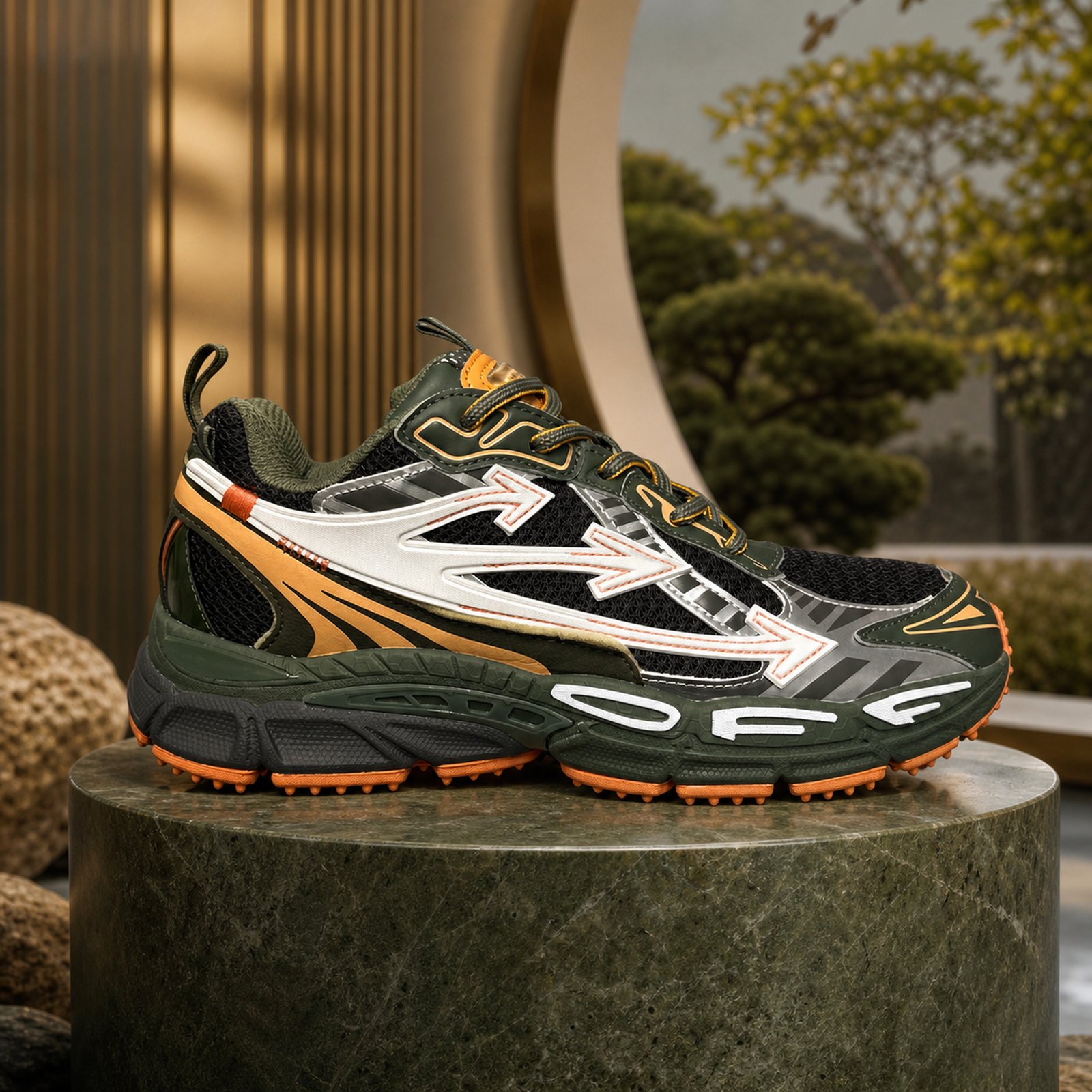 Off-White Be Right Back Green Orange scene