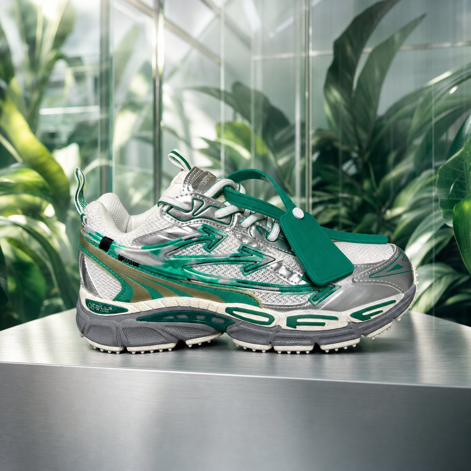 Off-White Be Right Back Green White scene