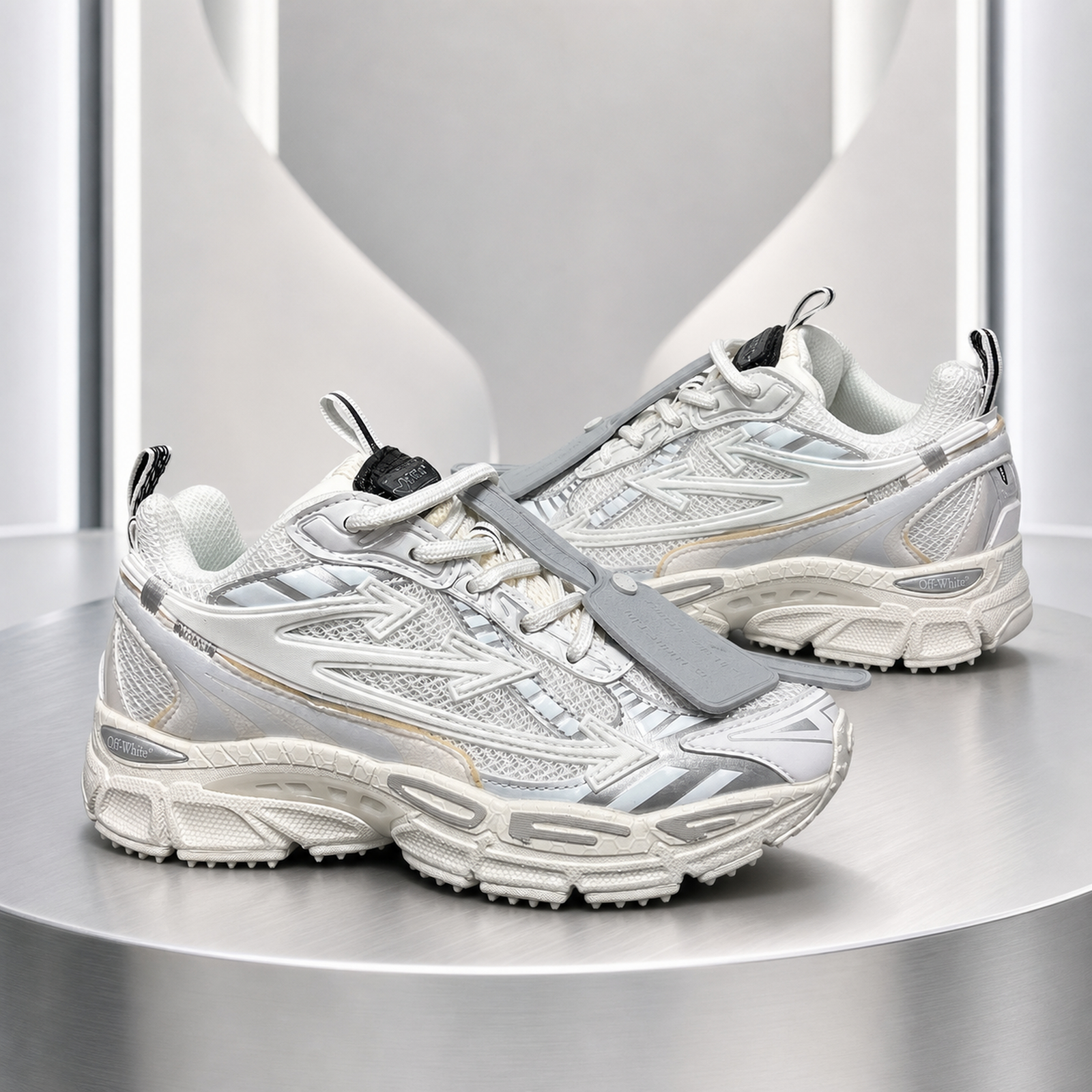 Off-White Be Right Back Grey White pair