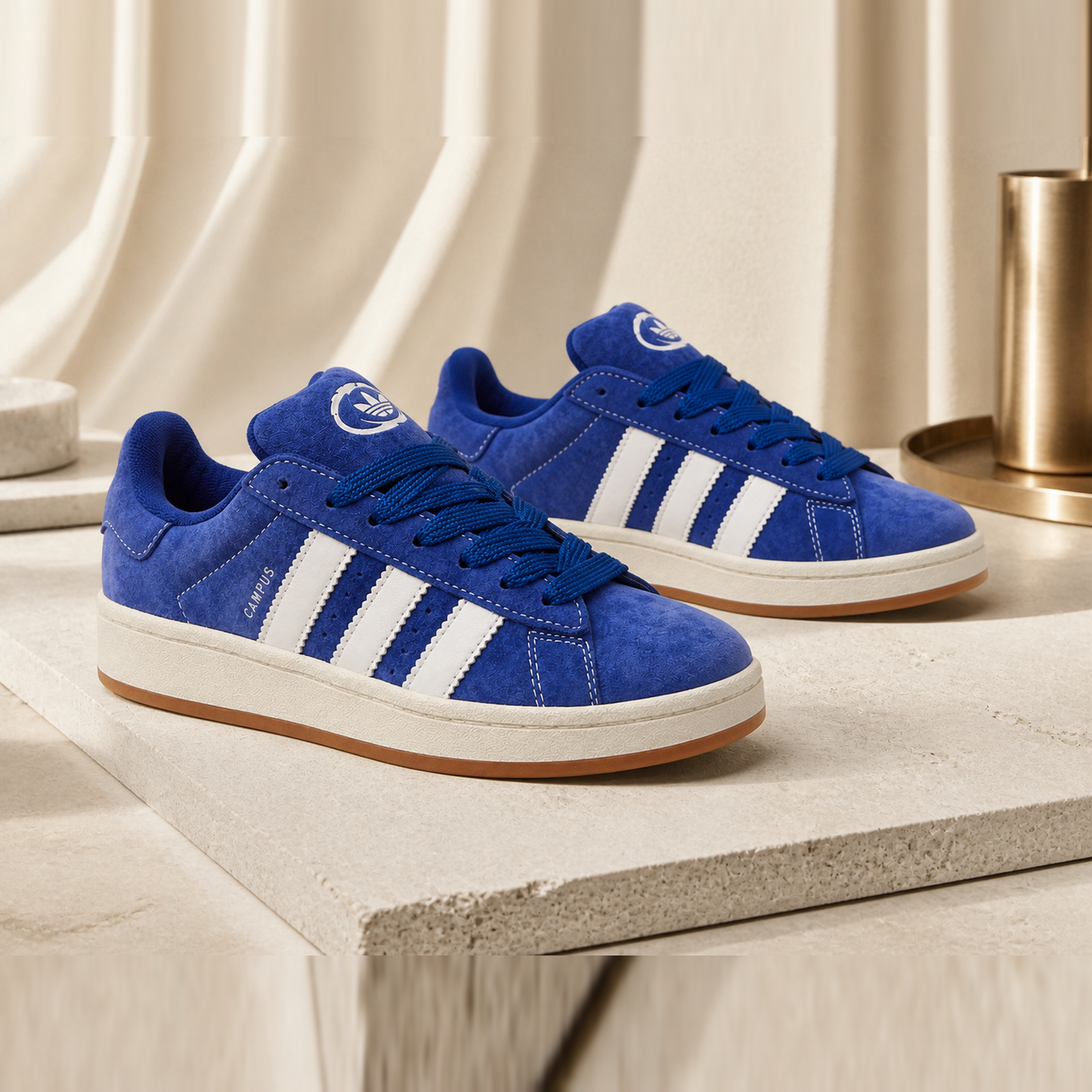 Adidas Campus Platform Royal Blue White Gum pair