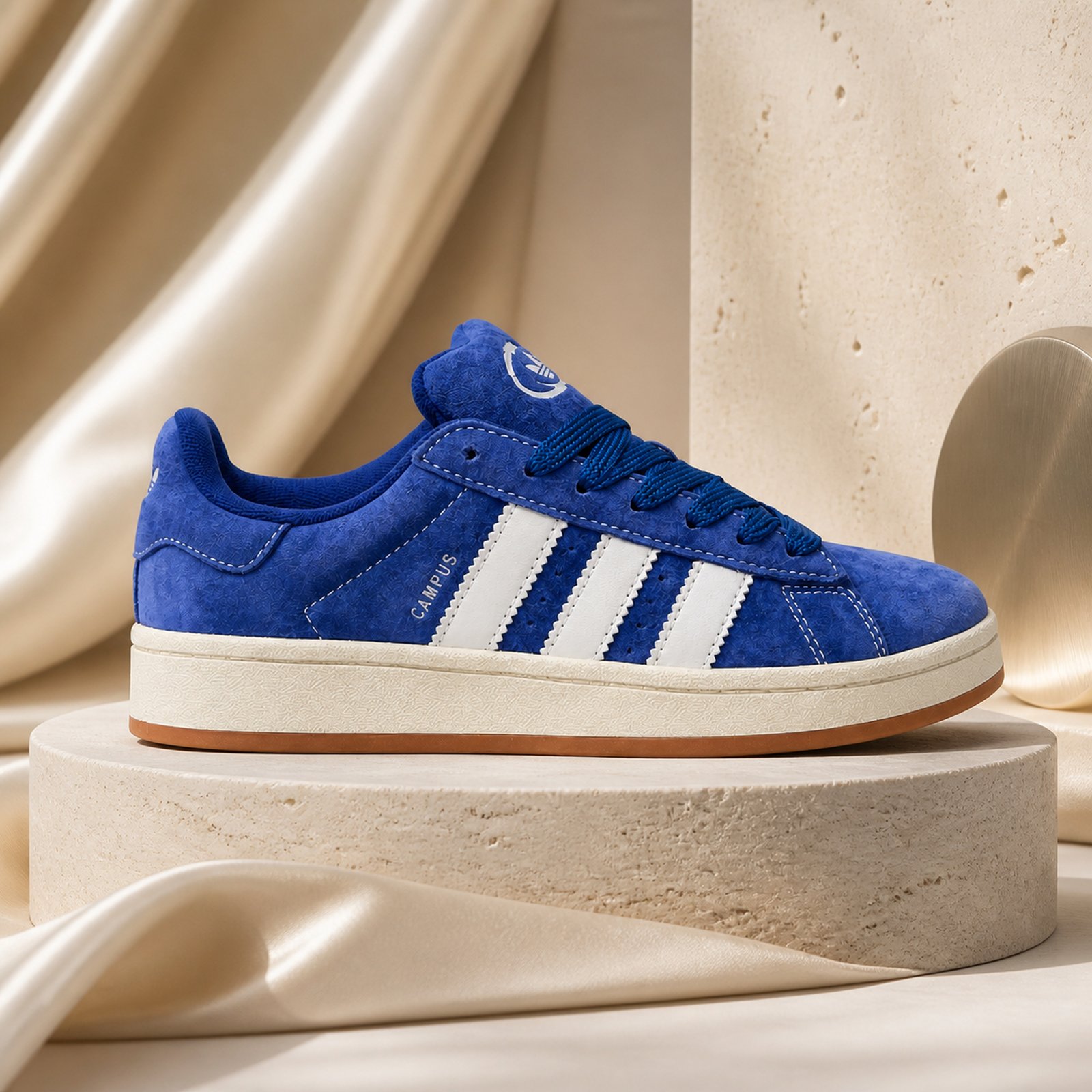 Adidas Campus Platform Royal Blue White Gum scene