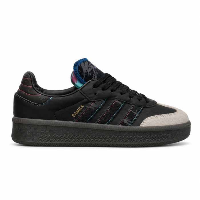 Adidas Samba XLG Custom Black Gray Cyan Pink