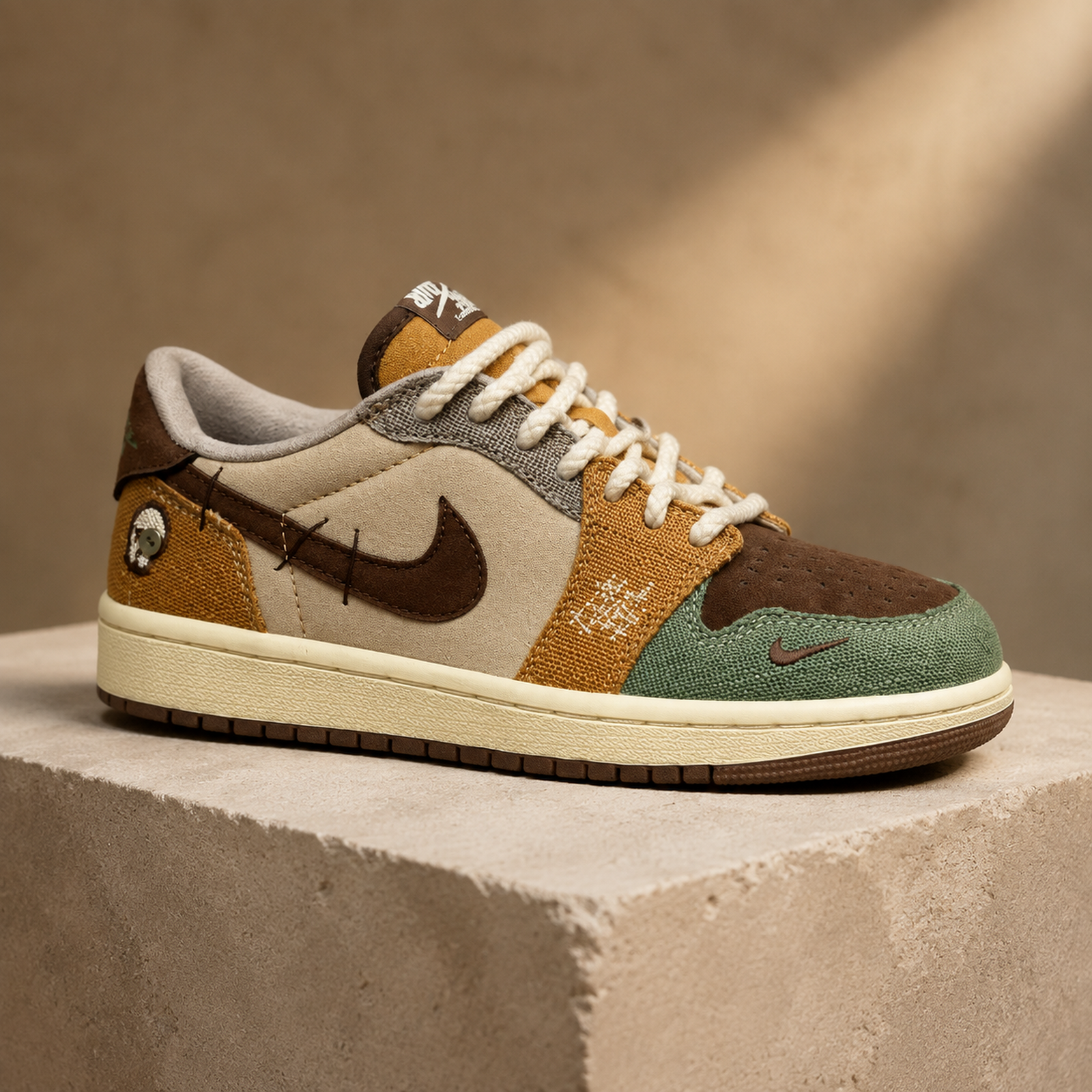 Air Jordan 1 Low Earth Tone Patchwork studio