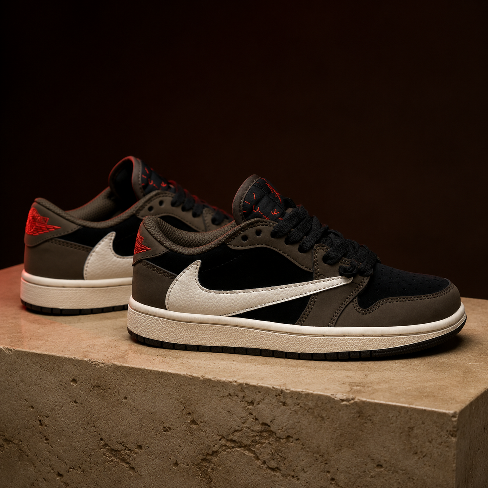 Air Jordan 1 Low Velvet Brown studio
