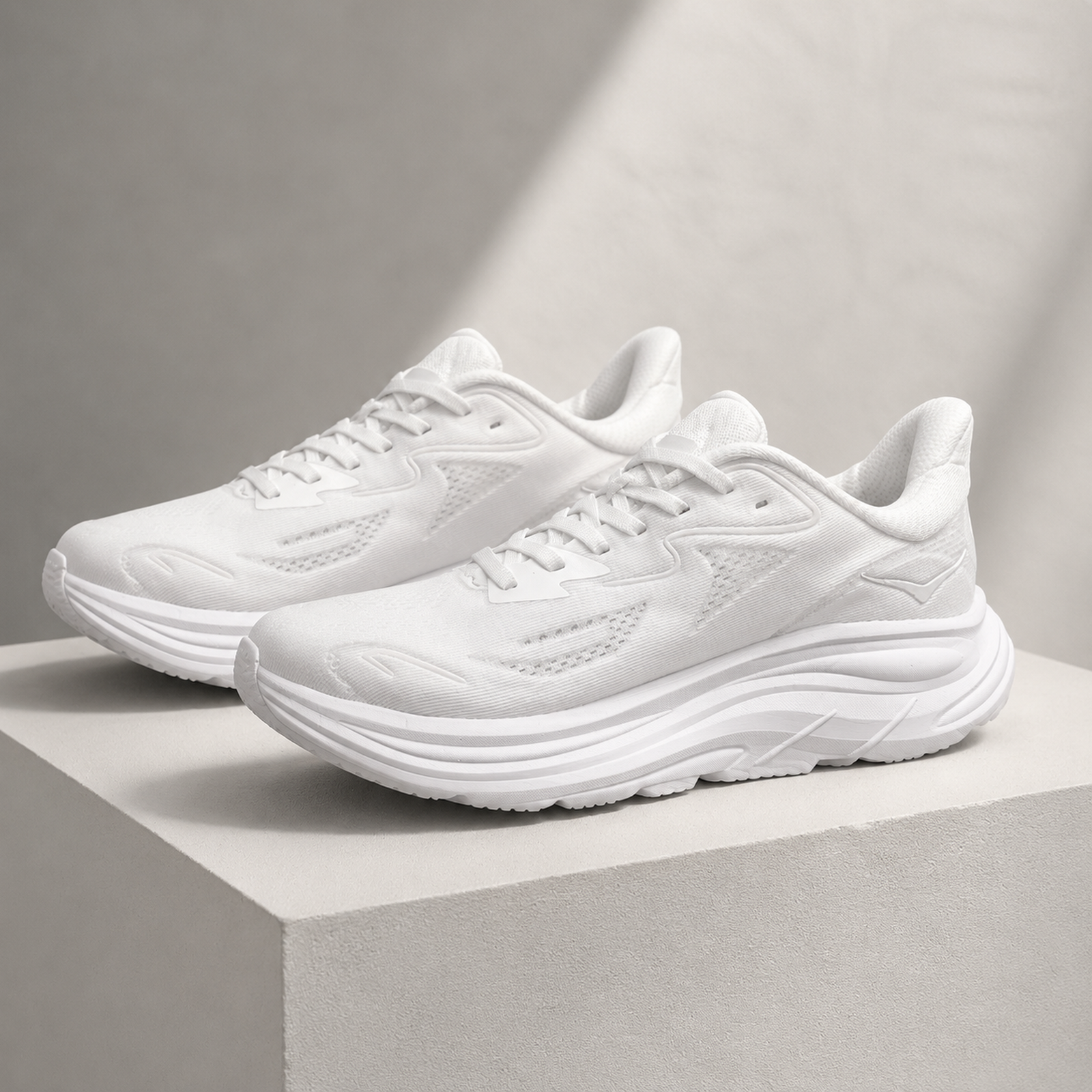 All White Chunky Performance Runner studio