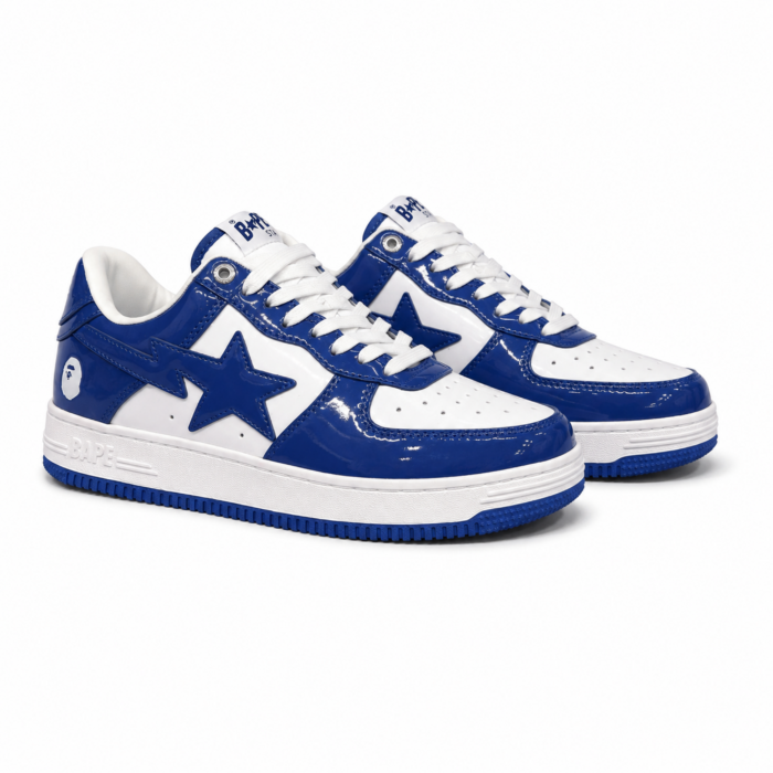 BAPE STA Blue Patent White