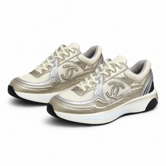 Chanel CC Runner Champagne Silver
