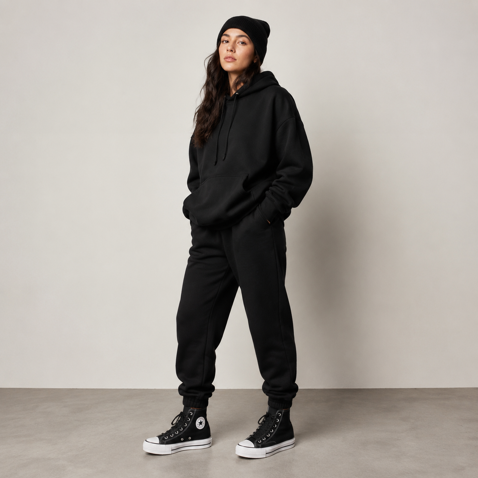 Converse Chuck Taylor Platform High Black on foot
