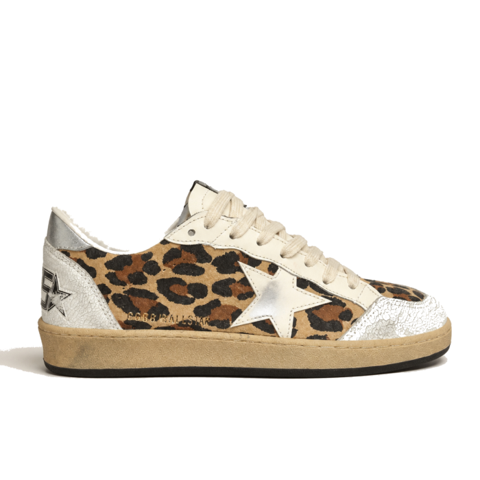 Golden Goose Ball Star Custom Leopard White Silver