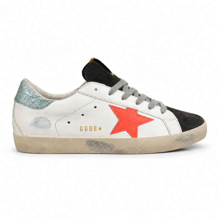 Golden Goose Super Star Custom White Coral Black Aqua