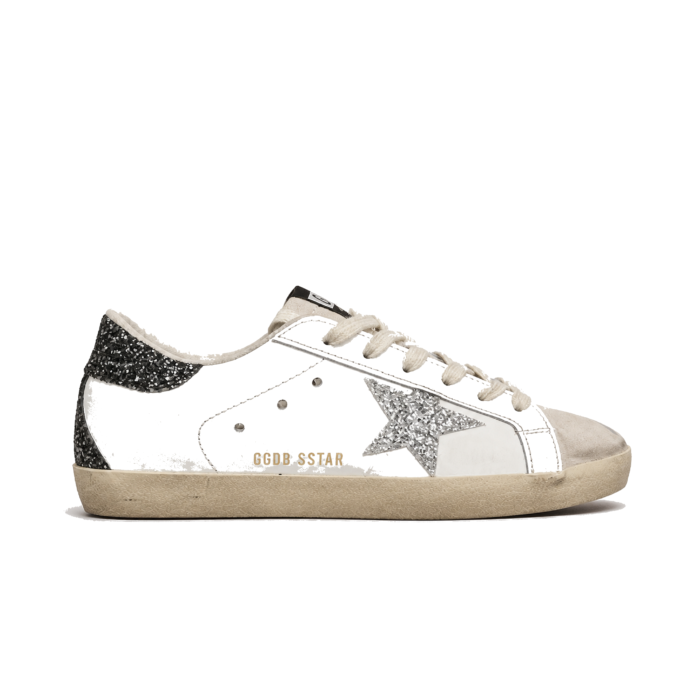 Golden Goose Super Star White Silver Black Glitter