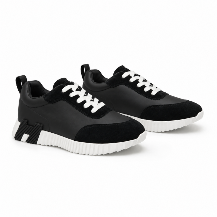 Hermes Bouncing Black White Laces