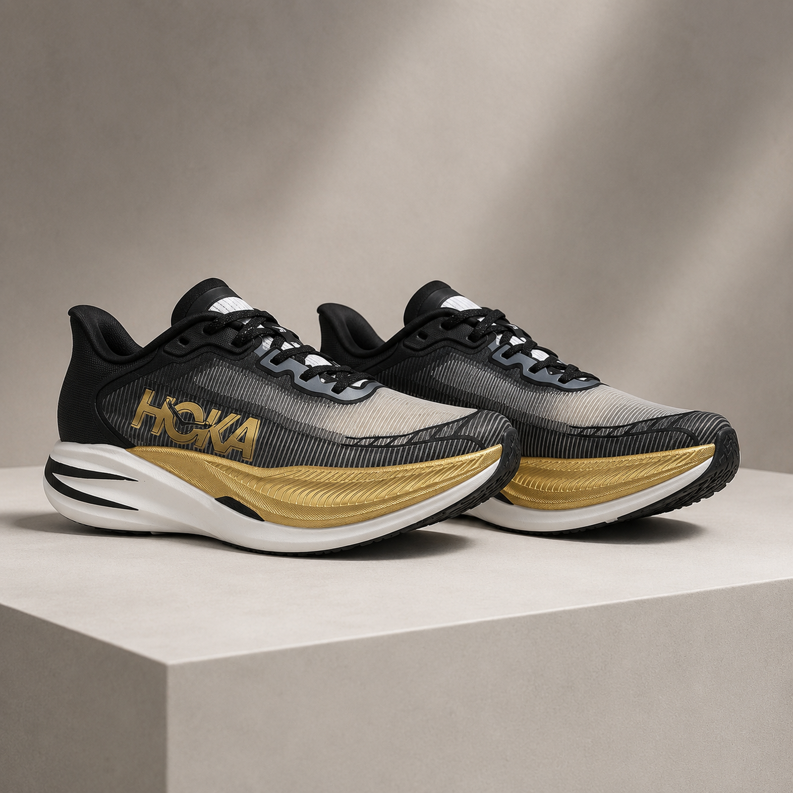 Hoka Performance Runner Black Gold studio