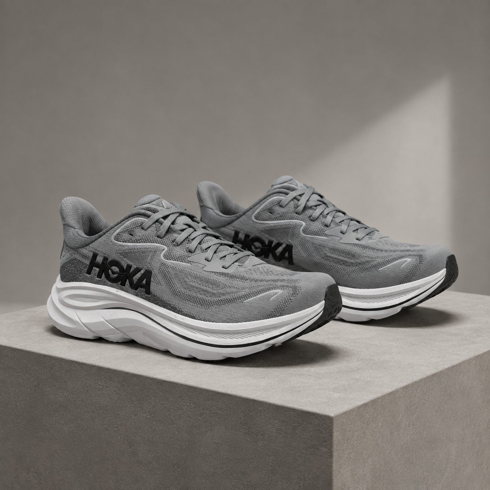 Hoka Performance Runner Gray Black studio