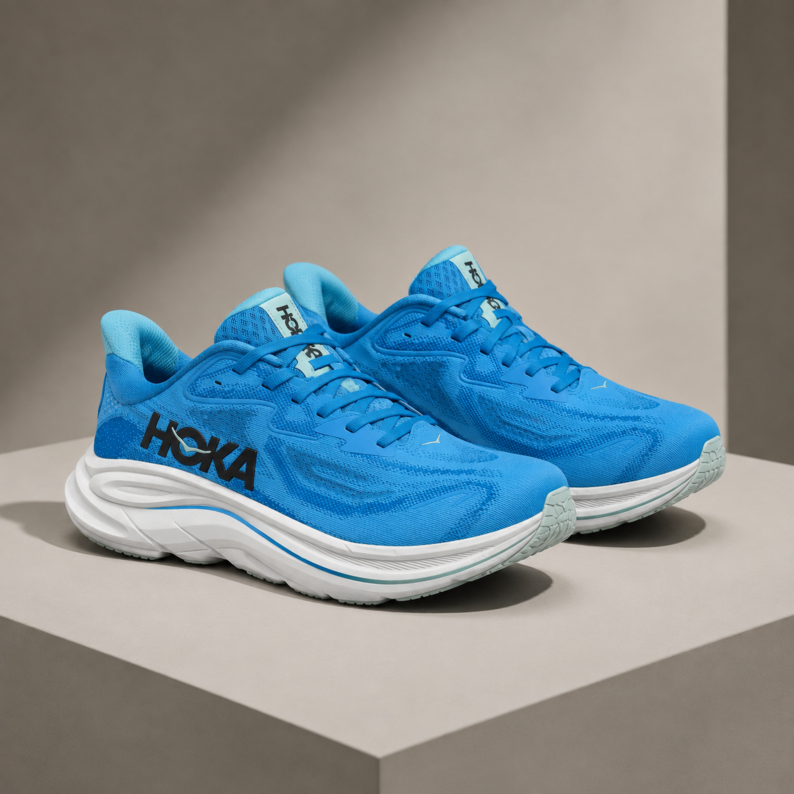 Hoka Performance Runner Sky Blue White studio