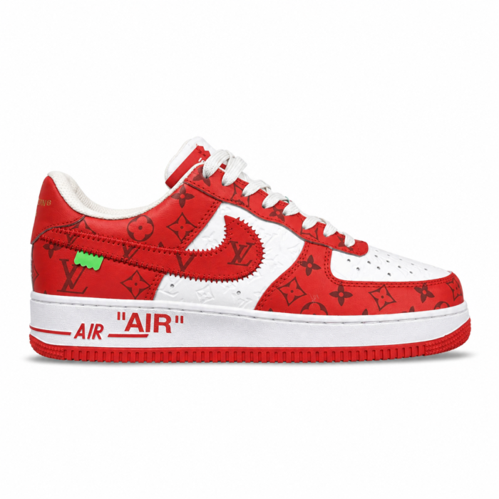 Louis Vuitton x Nike Air Force 1 White Red Monogram