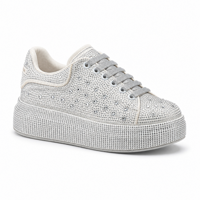 Alexander McQueen Oversized Silver Crystal