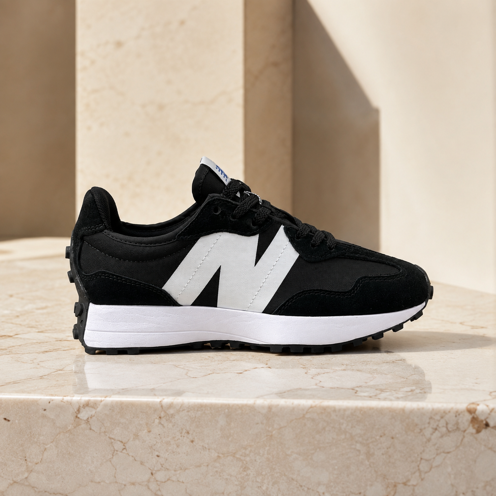 New Balance 327 Black White scene