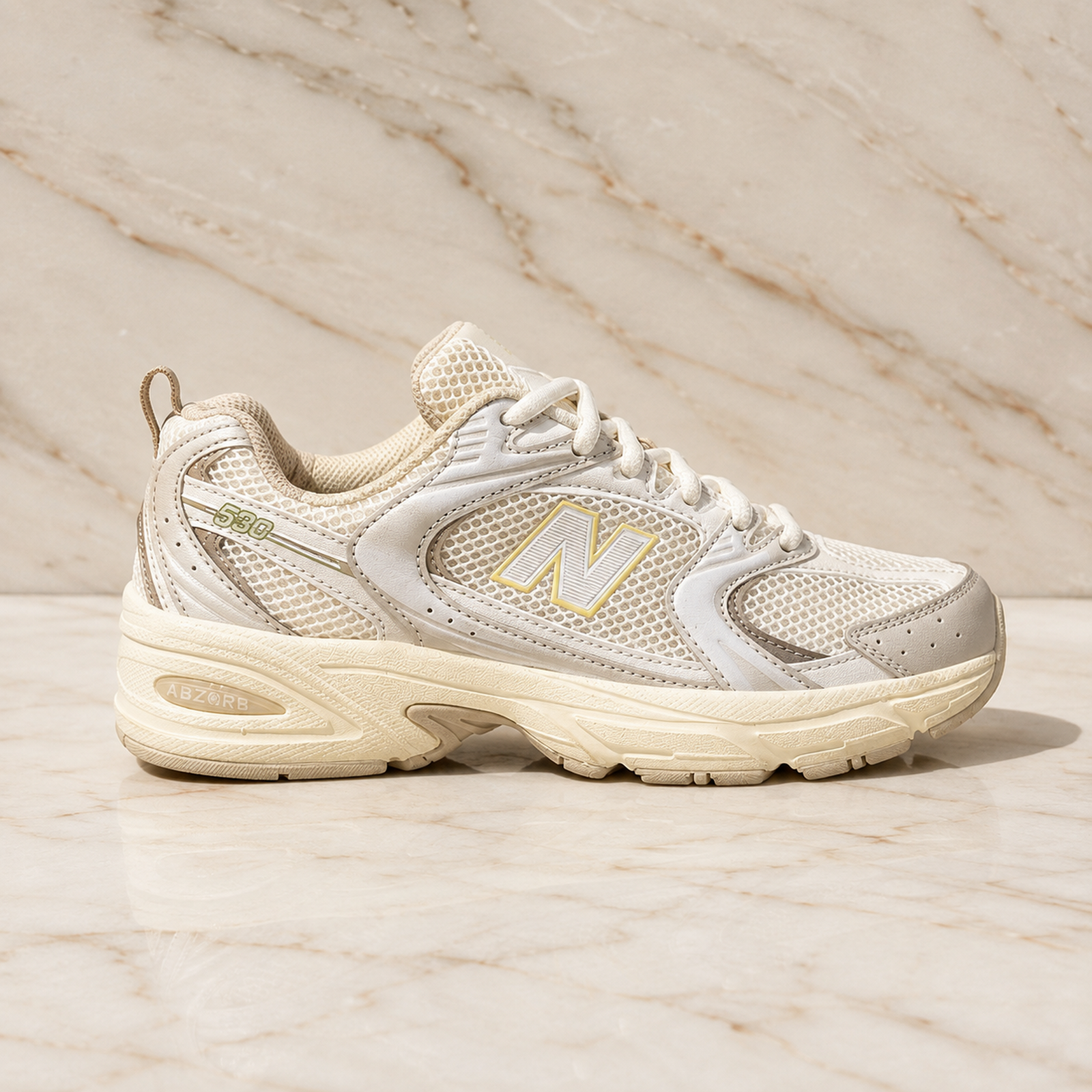New Balance 530 Cream Yellow scene