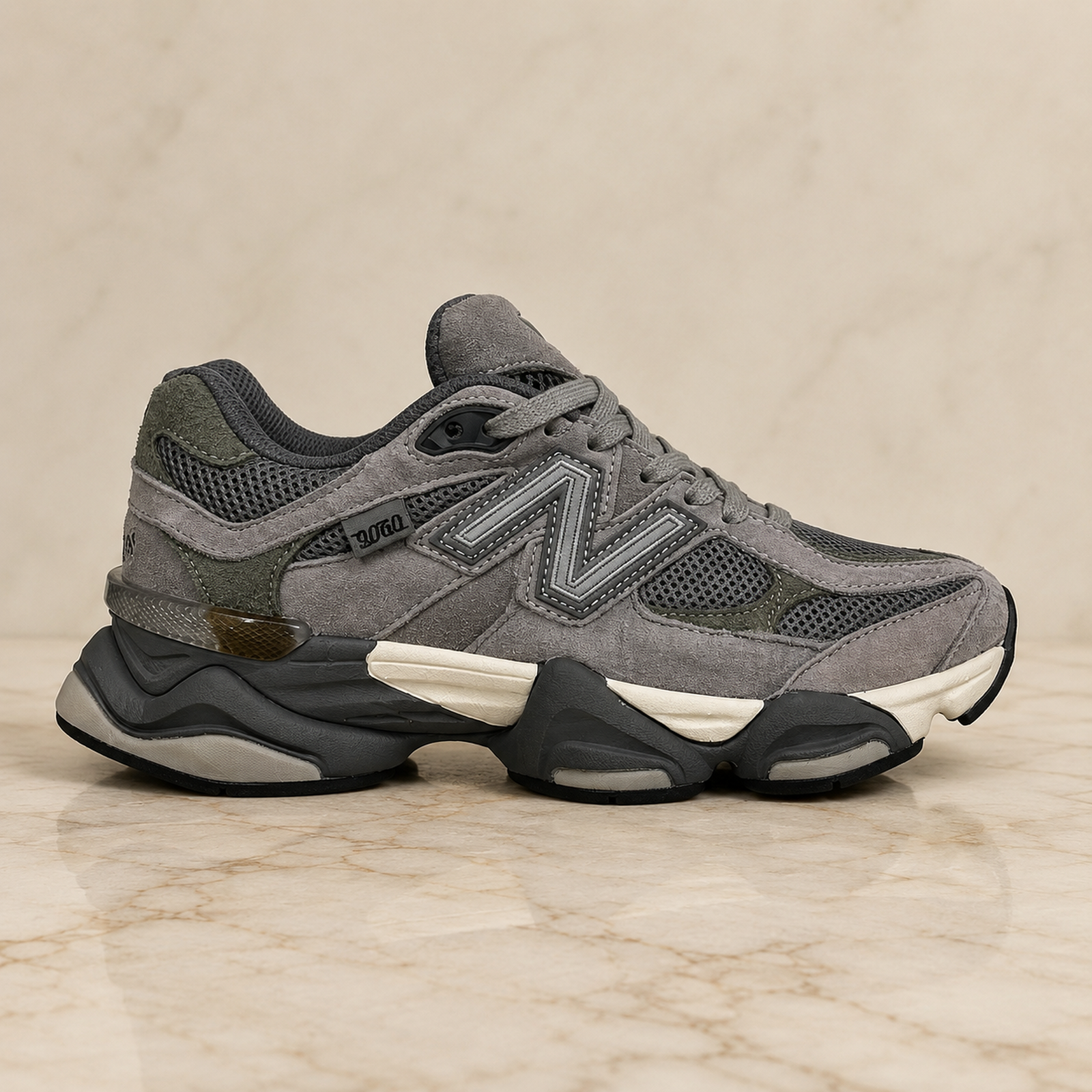 New Balance 9060 Charcoal Olive scene