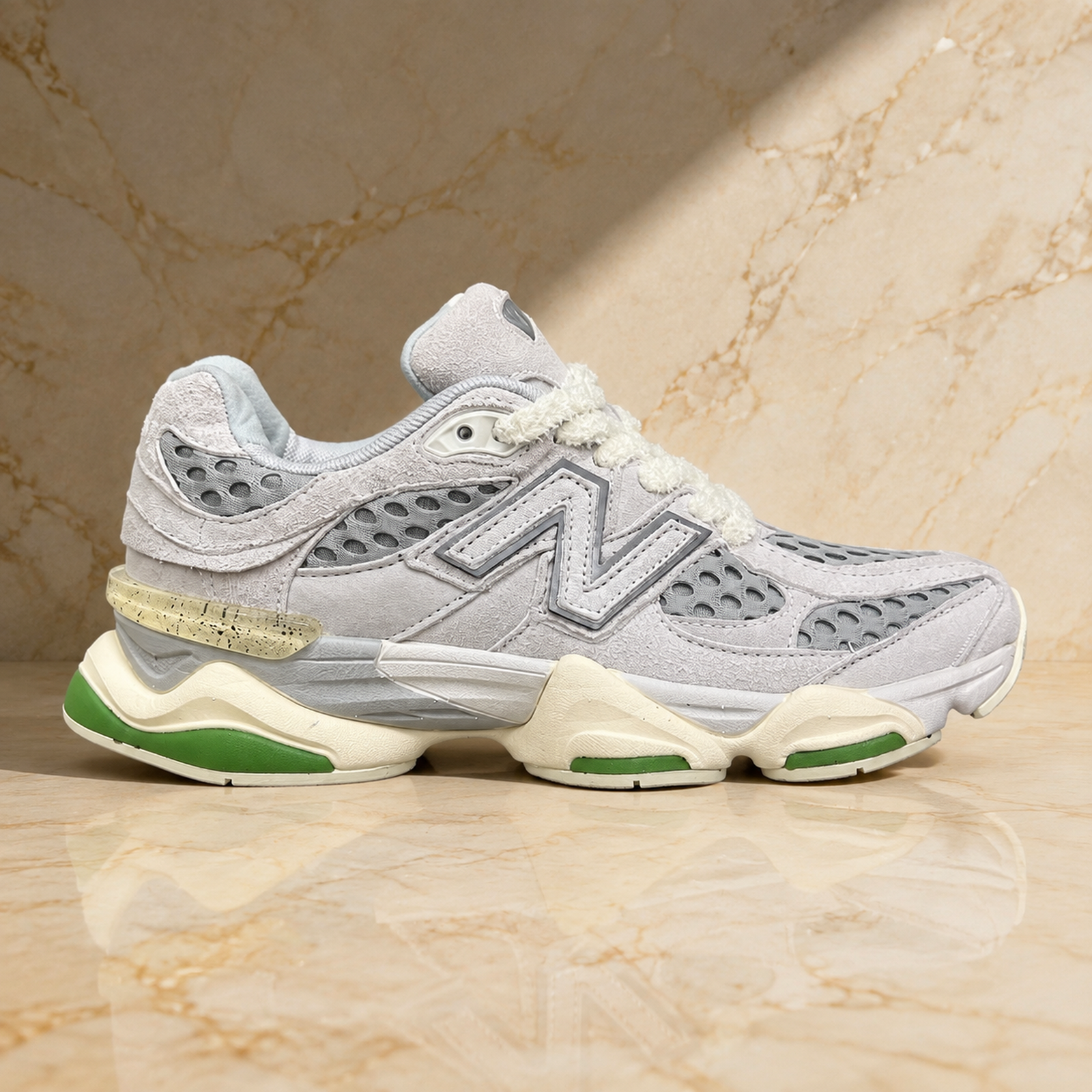 New Balance 9060 Icy Gray Green scene