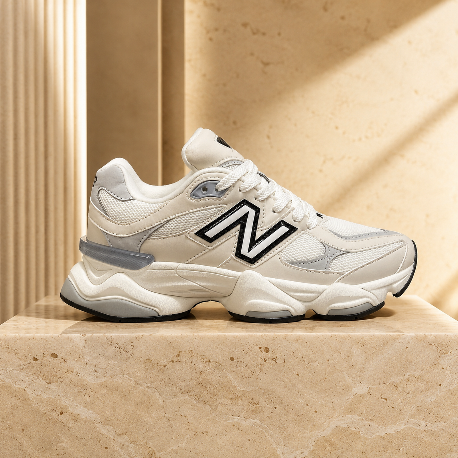 New Balance 9060 Ivory Black scene