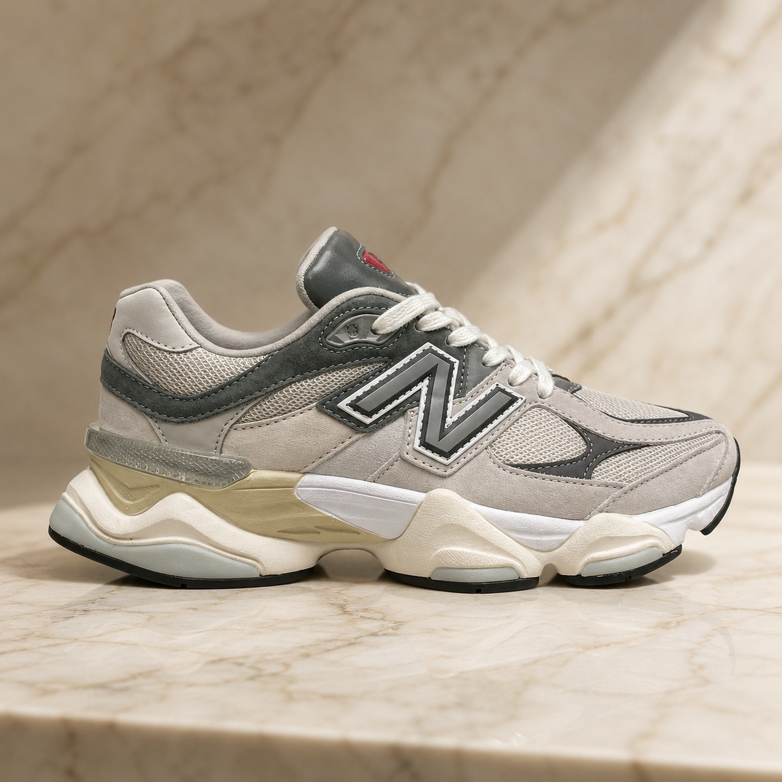 New Balance 9060 Light Gray Charcoal scene