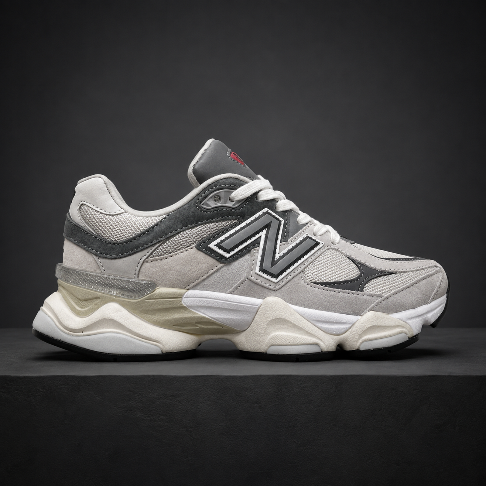 New Balance 9060 Light Gray Charcoal studio