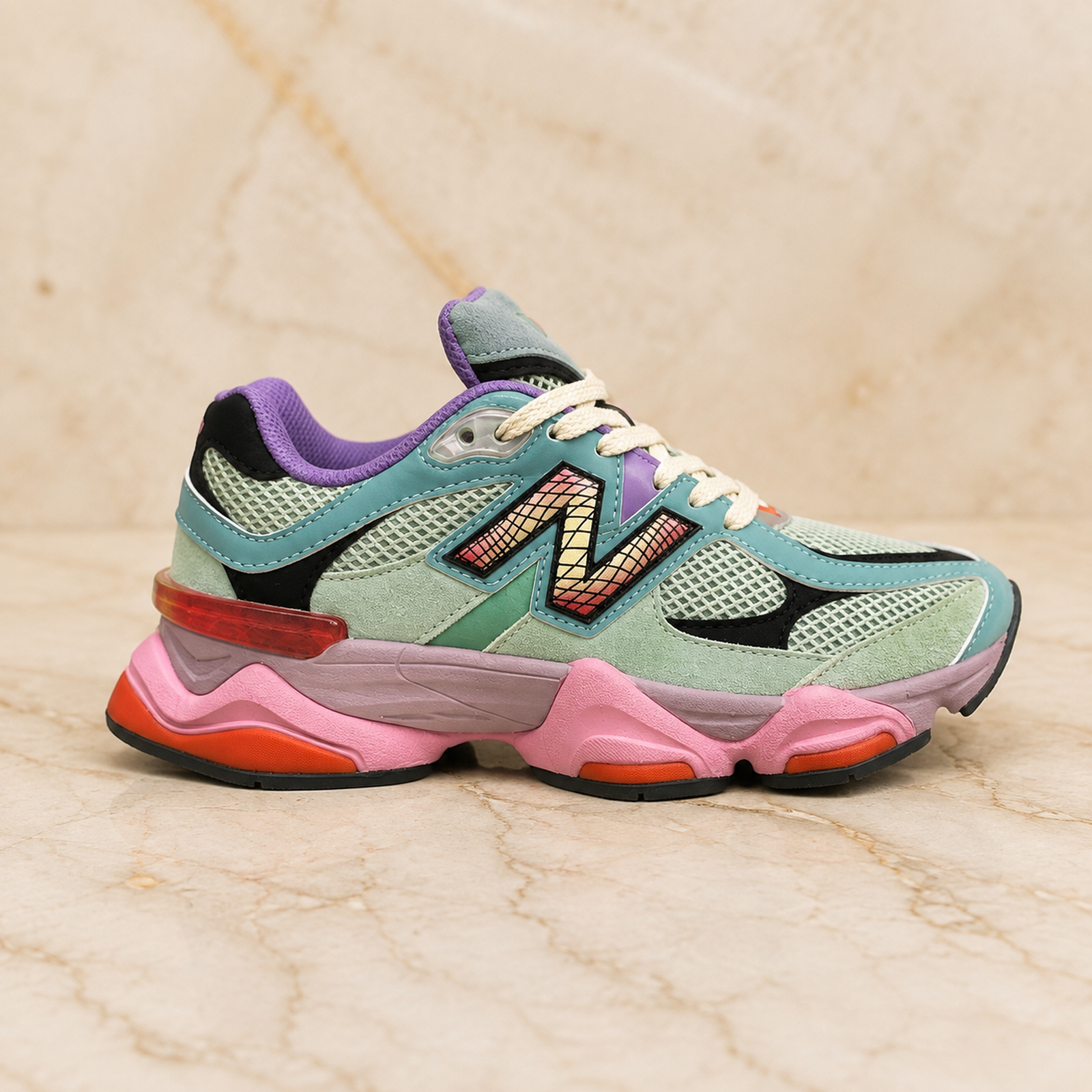 New Balance 9060 Mint Pink Multicolor scene