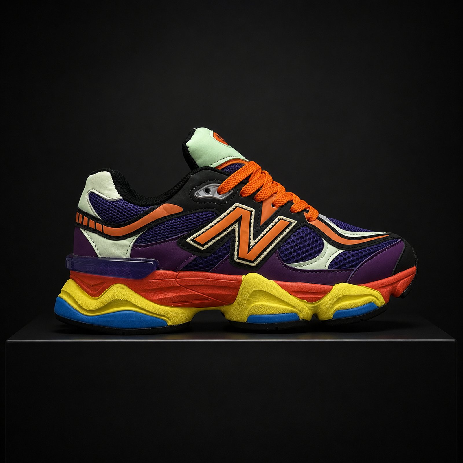 New Balance 9060 Purple Orange Multicolor studio