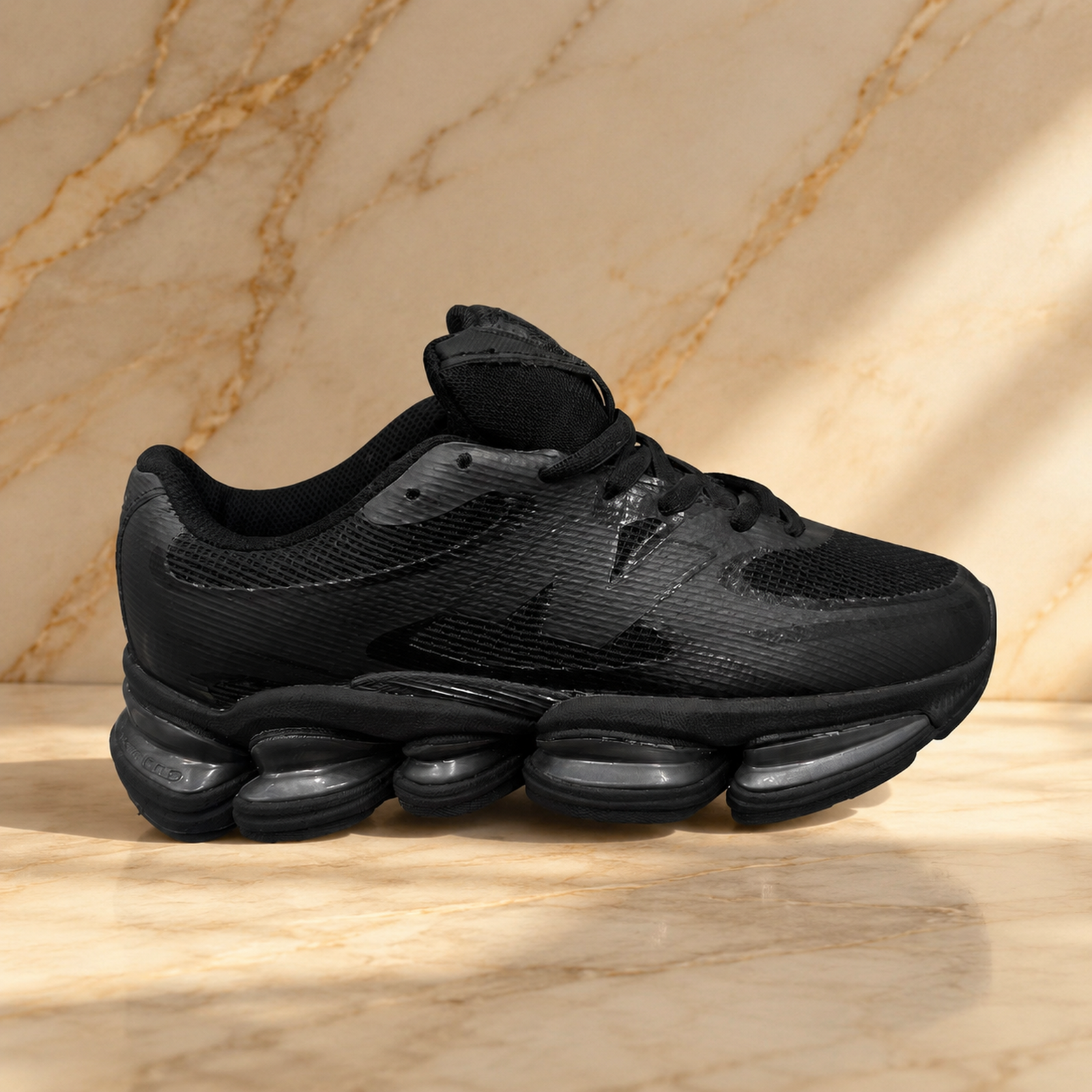 New Balance Pod Runner Triple Black scene