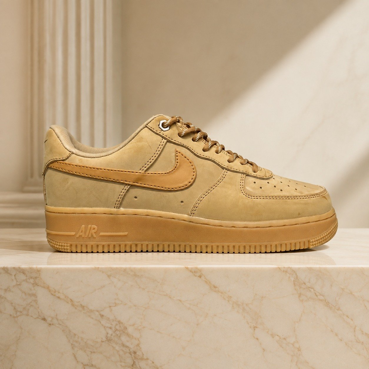 Nike Air Force 1 Low Flax Wheat scene