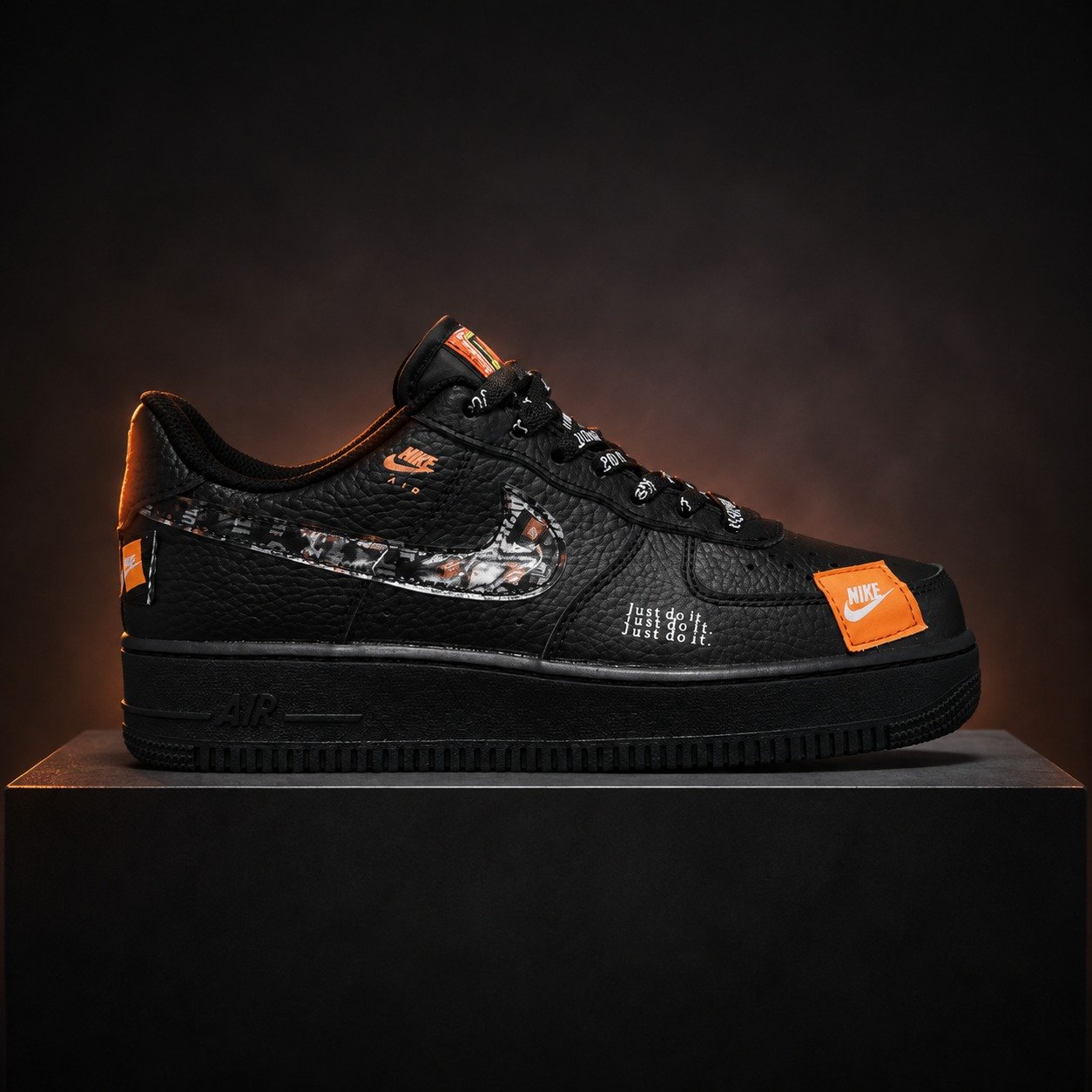 Nike Air Force 1 Low Just Do It Black studio