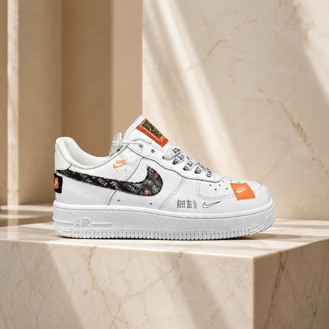Nike Air Force 1 Low Just Do It White scene