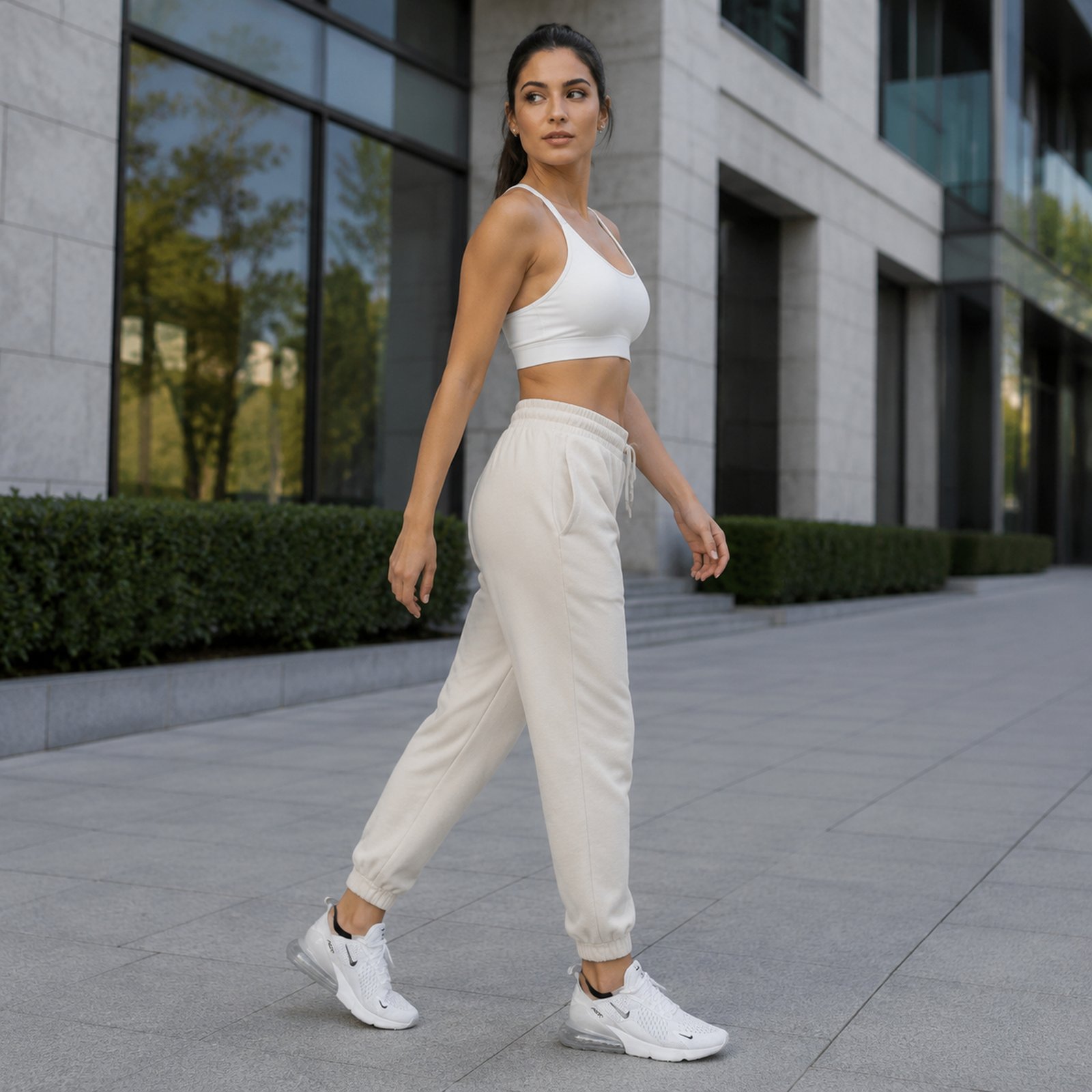 Nike Air Max 270 White Black on foot