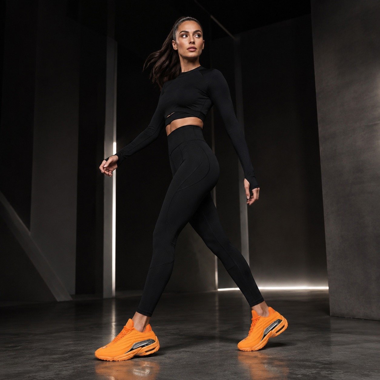 Nike Air Max Drift Vivid Orange Chrome on foot