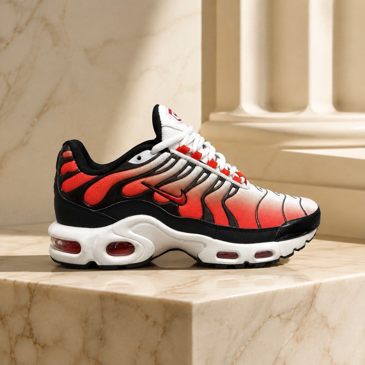 Nike Air Max Plus TN Red White Black scene