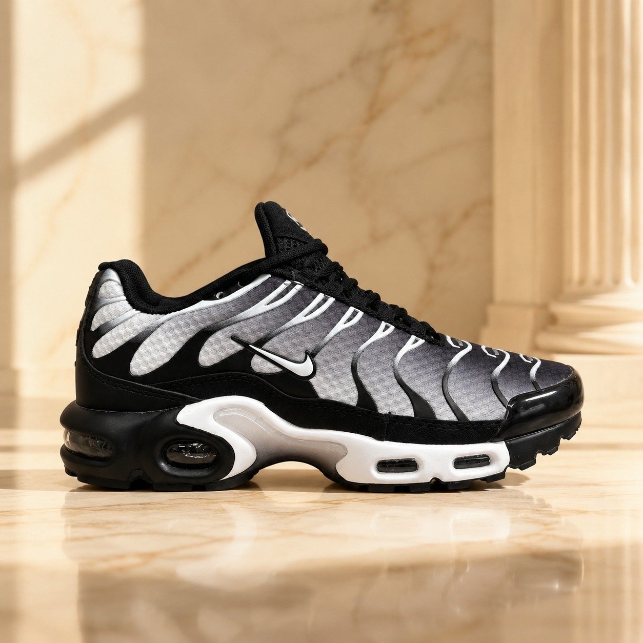 Nike Air Max Plus TN Silver Black scene