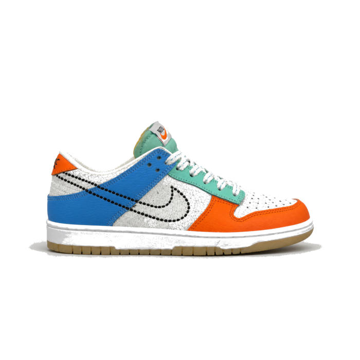 Nike Dunk Low Custom White Blue Orange Mint