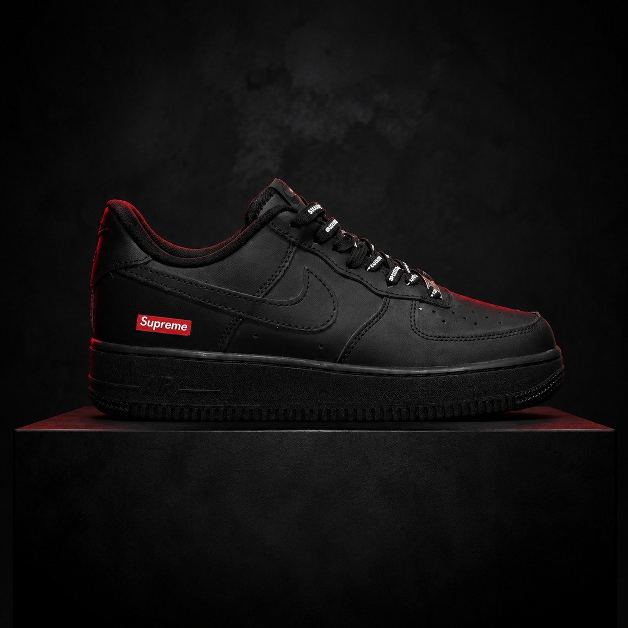 Supreme x Nike Air Force 1 Low Black studio