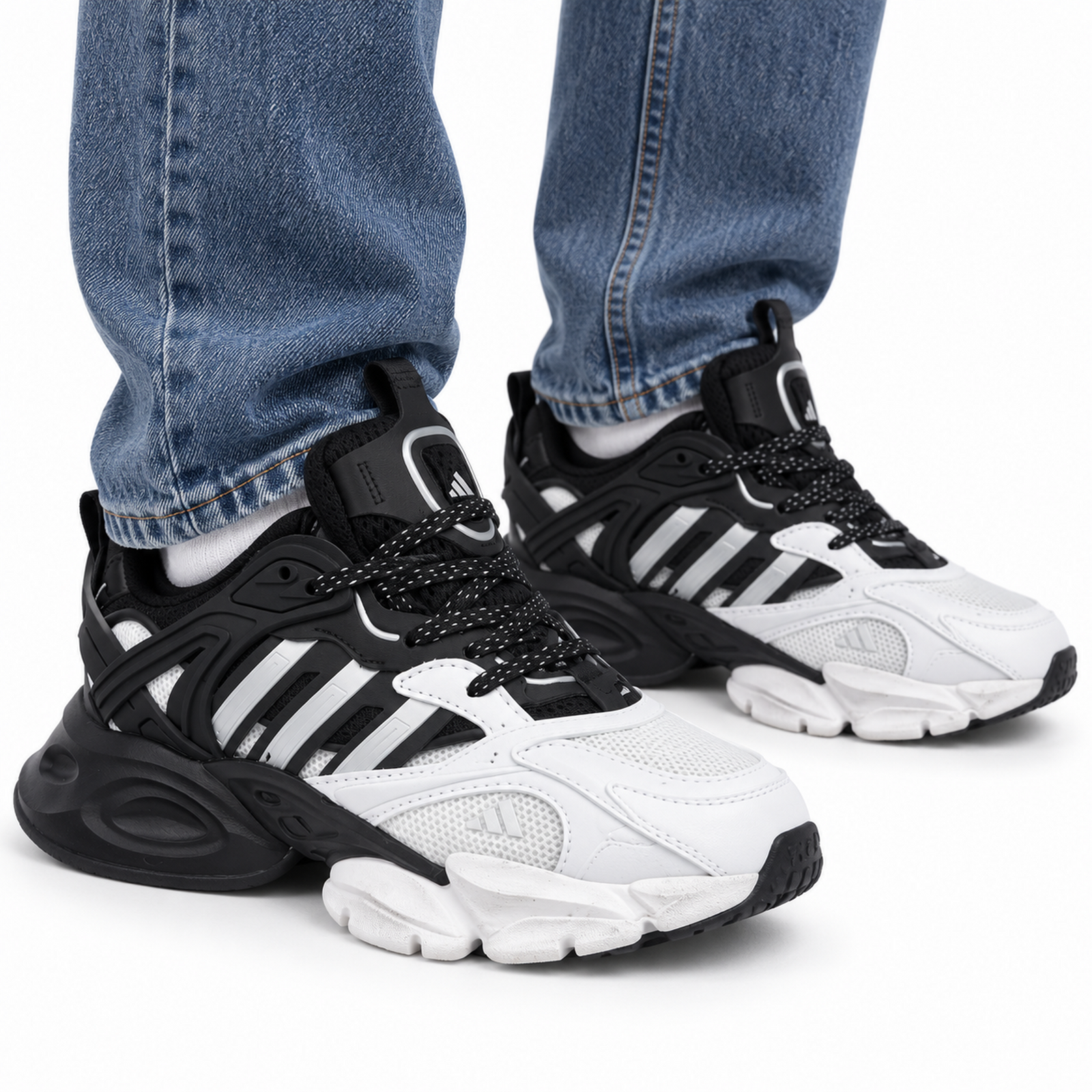 Adidas Vento XLT Black White on foot