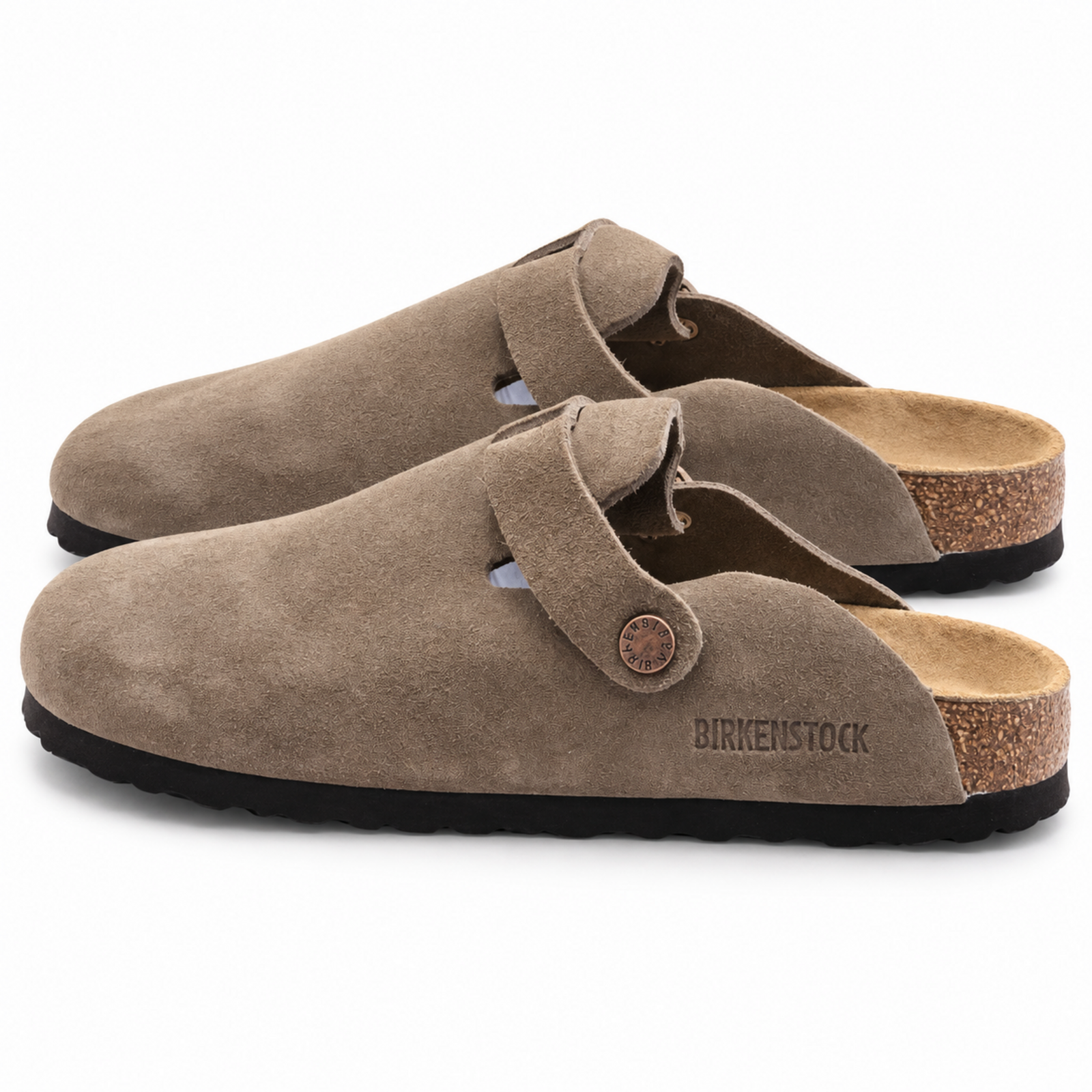 Birkenstock Boston Taupe Suede