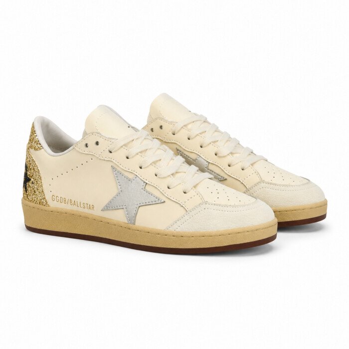 Golden Goose Ball Star Cream Gold