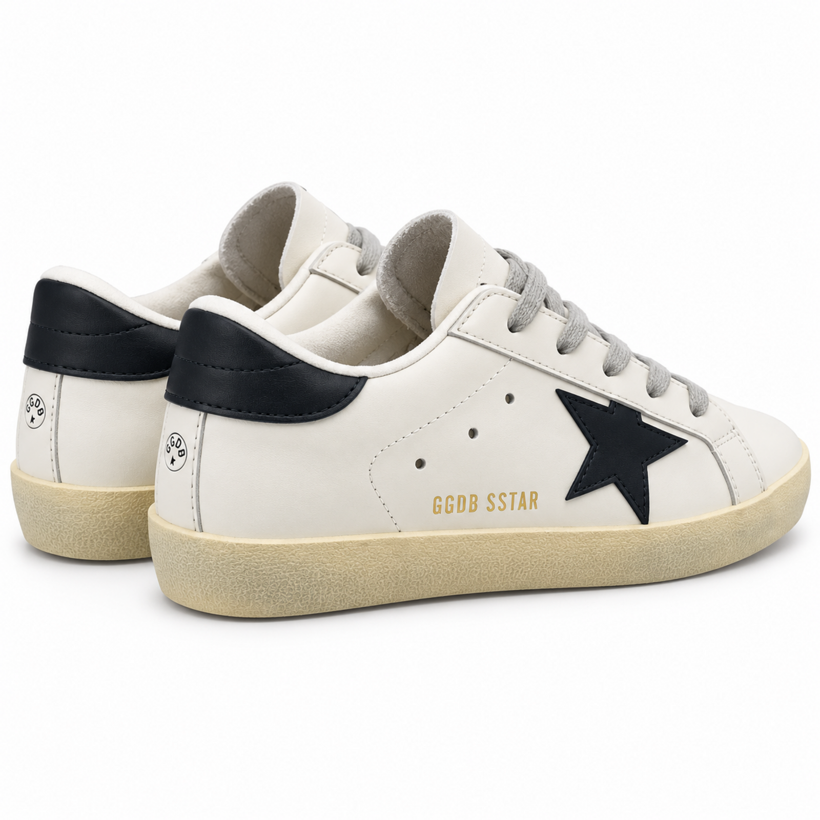 Golden Goose Super Star White Navy Leather studio