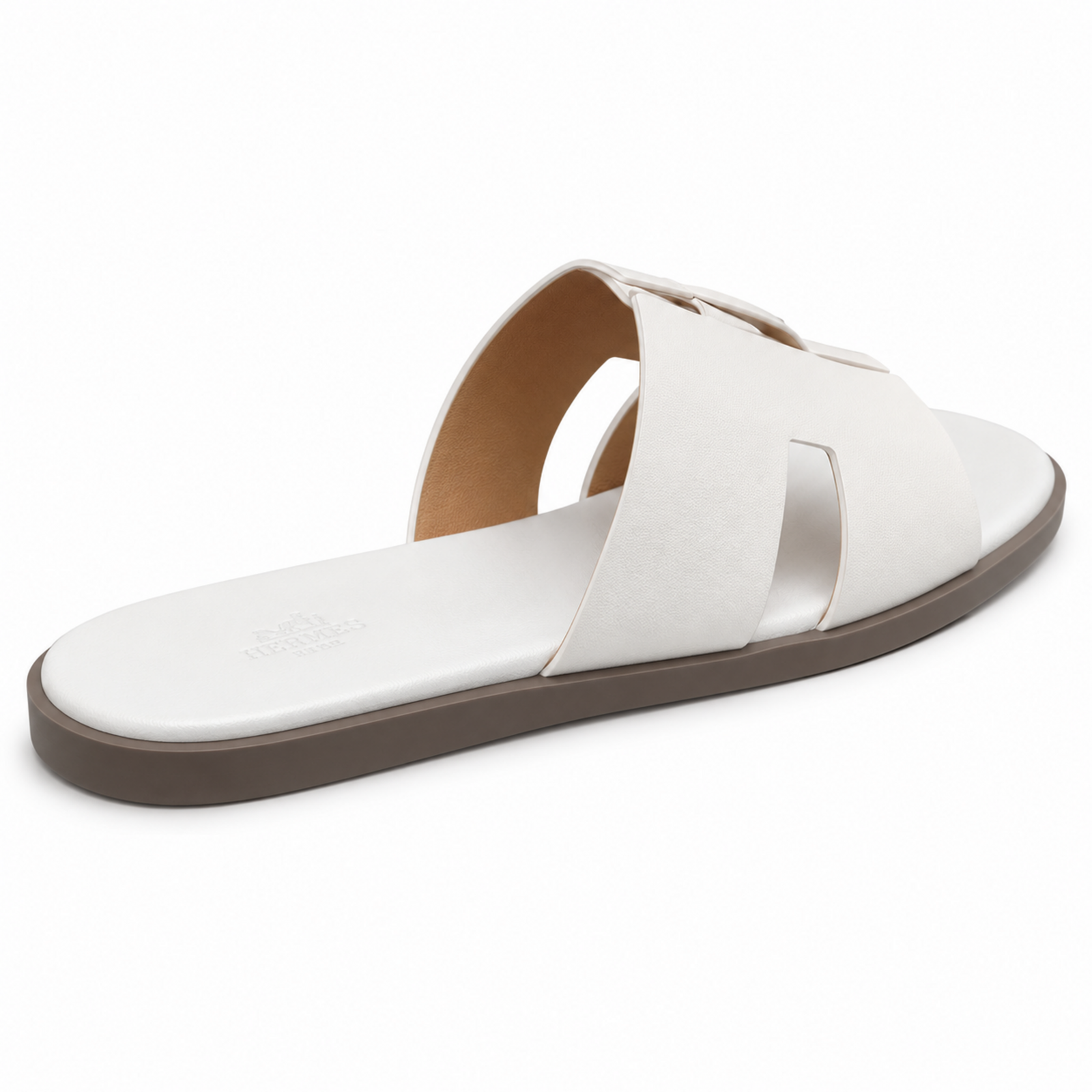 Hermes Oran Sandal White studio