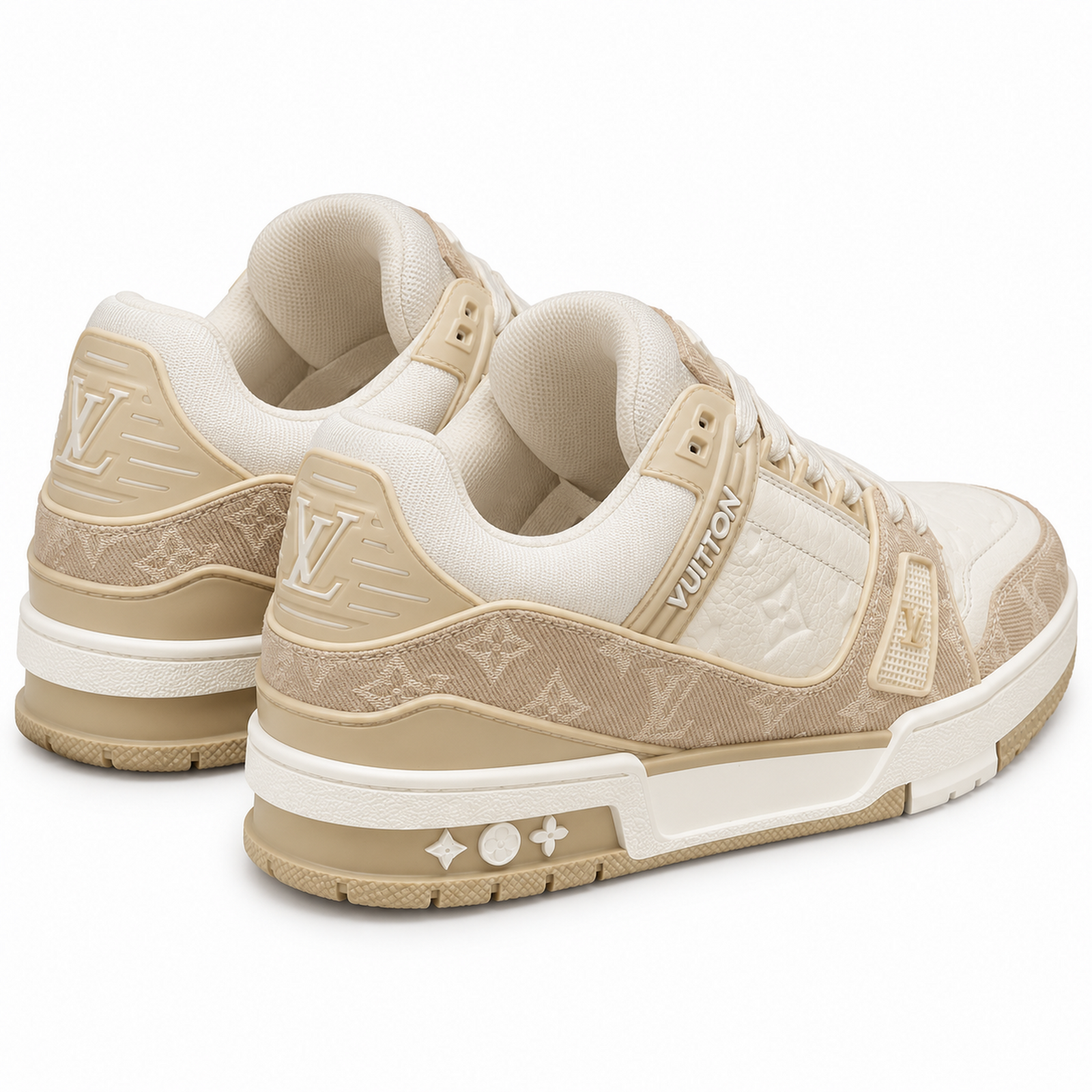 Louis Vuitton Trainer Beige Monogram Cream studio