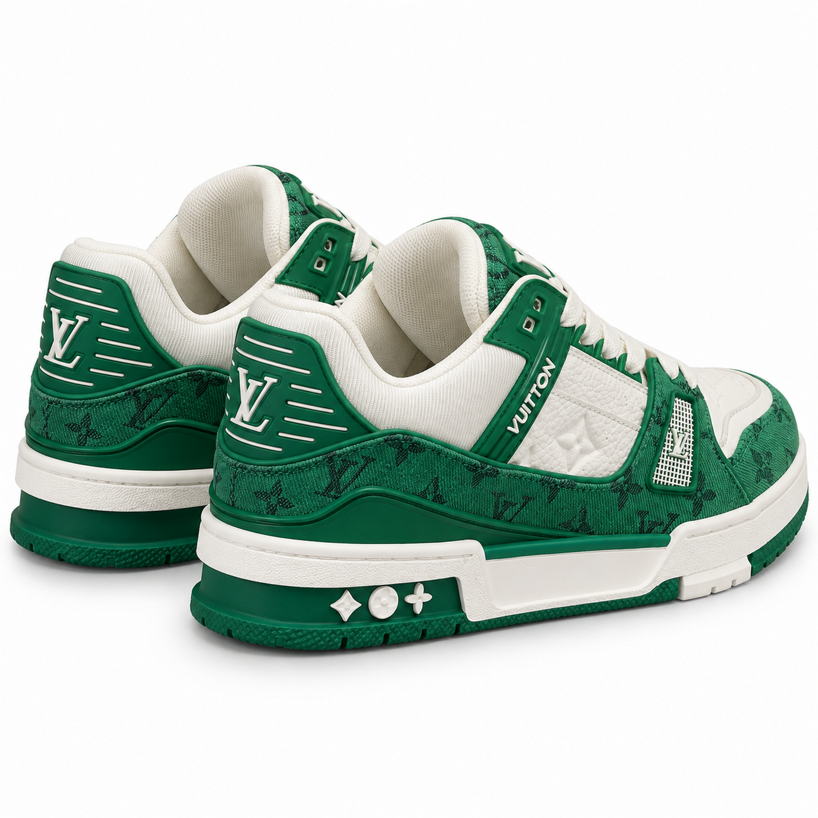 Louis Vuitton Trainer Green Monogram Denim studio