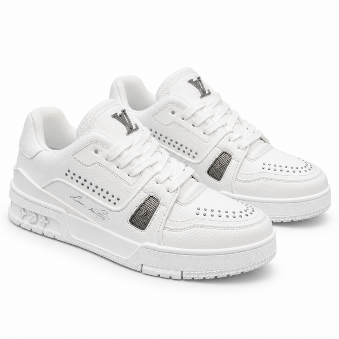 Louis Vuitton Trainer White Studded