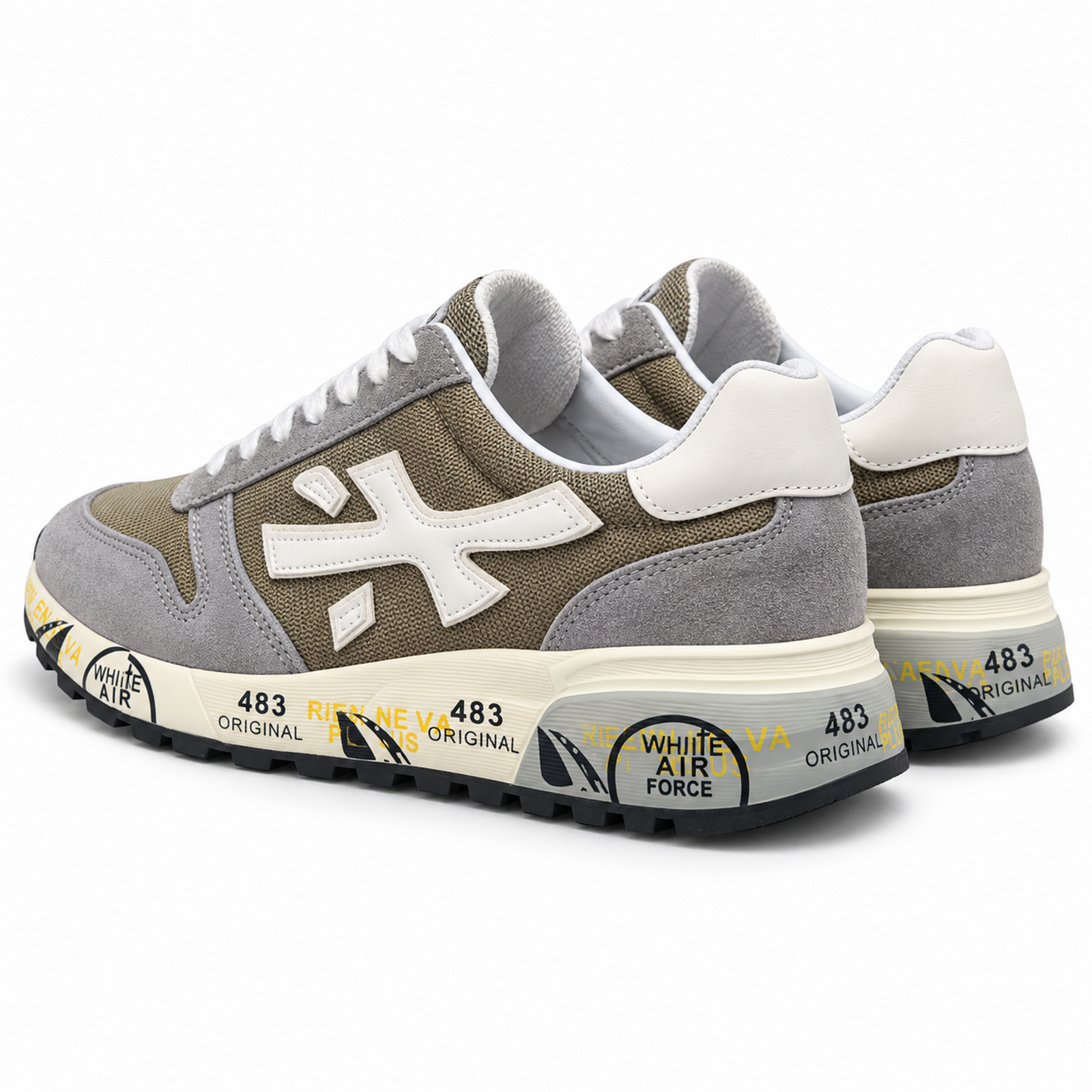 Premiata Mick Grey Olive studio