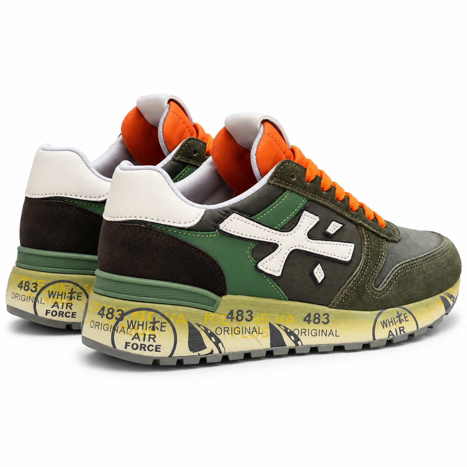 Premiata Mick Olive Orange studio